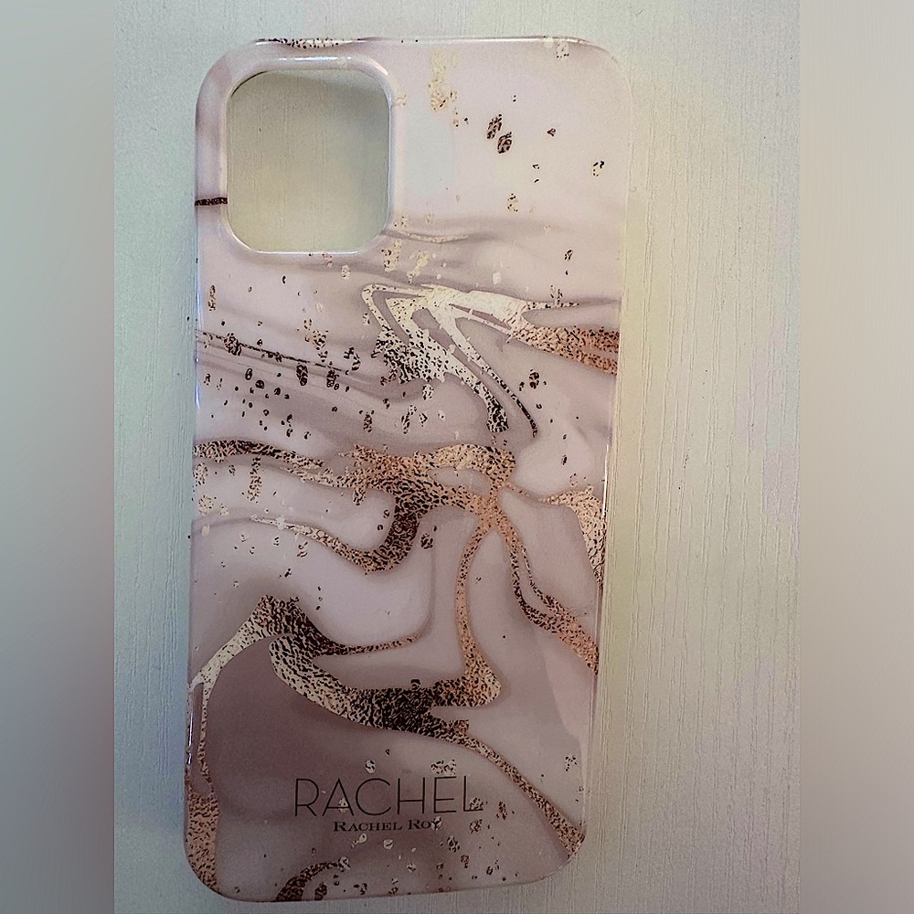 Rachel Roy Gold Marble Graphic Silicone IPhone 12 Phone Case